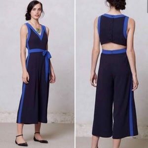 ANTHROPOLOGIE Jumpsuit Romper Navy Blue US2